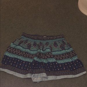 Blue patterned shorts